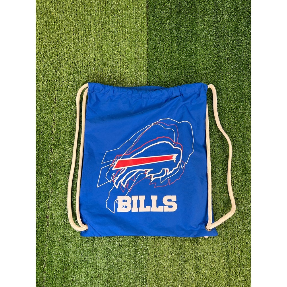 Buffalo Bills Blue Drawstring Cinch Bag MVF NFL Football Graphic Backpack Sack